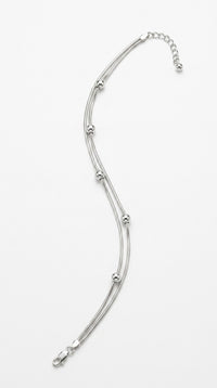 Silver Dew Drop Anklet