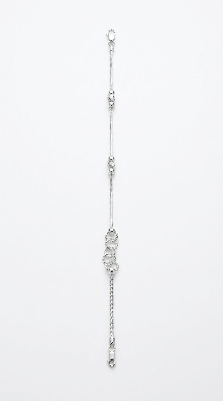 Eterna Loop Silver Anklet