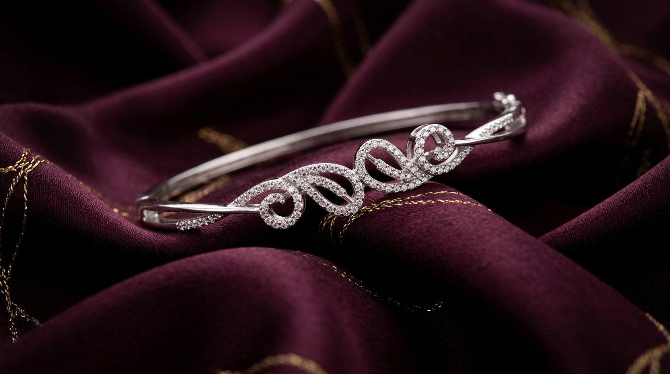 Celestial Twist Silver Bracelet