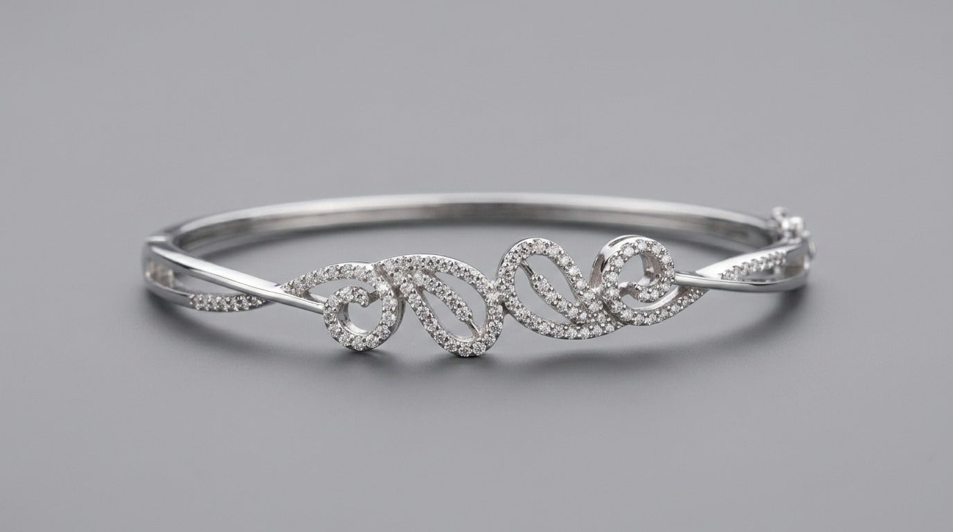 Celestial Twist Silver Bracelet
