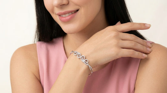 Celestial Twist Silver Bracelet