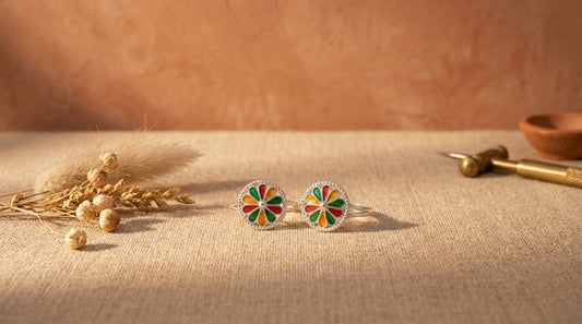 GAURA Bloom Enamel Toe Rings