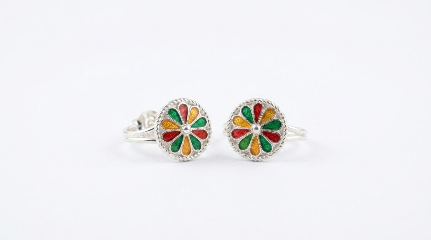 GAURA Bloom Enamel Toe Rings