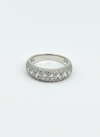 Luminara Pavé Silver Band Ring