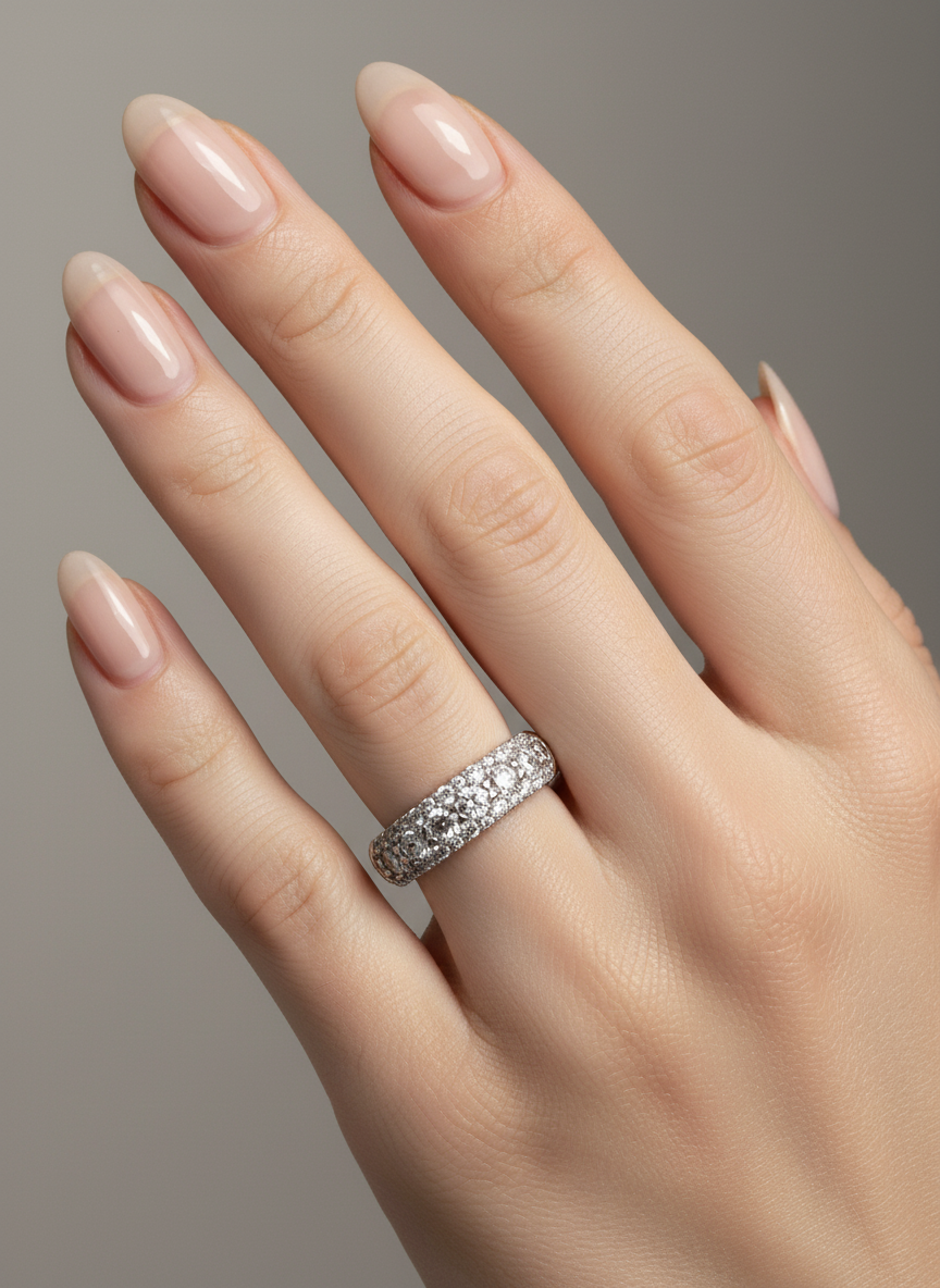Luminara Pavé Silver Band Ring
