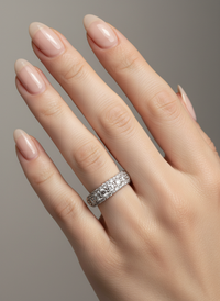 Luminara Pavé Silver Band Ring