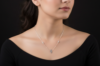 Little Girl Charm Silver Necklace