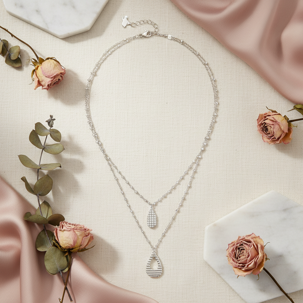 The Celestial Harmony Layered Silver Necklace