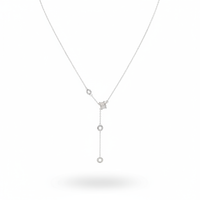 Nayra 925 Sterling Silver Drop Lariat Necklace