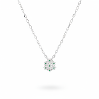 Vridha 925 Sterling Silver Floral Pendant Necklace