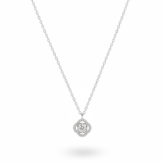 Kanika 925 Sterling Silver Floral Pendant Necklace