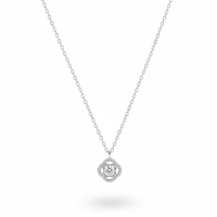 Kanika 925 Sterling Silver Floral Pendant Necklace