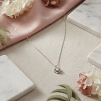 Kanika 925 Sterling Silver Floral Pendant Necklace