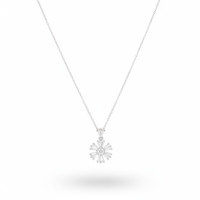 Taraash 925 Sterling Silver Radiant Sunburst Pendant Necklace