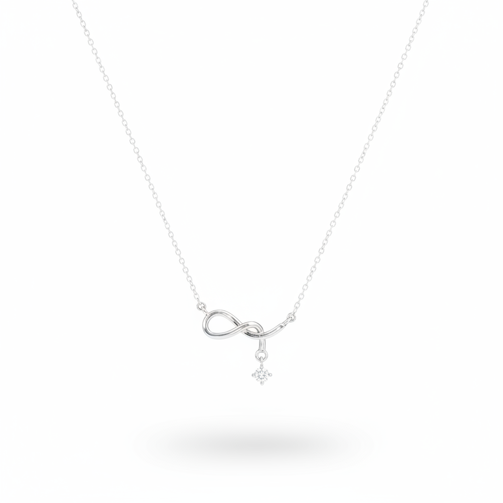 Anantya 925 Sterling Silver Infinity Necklace