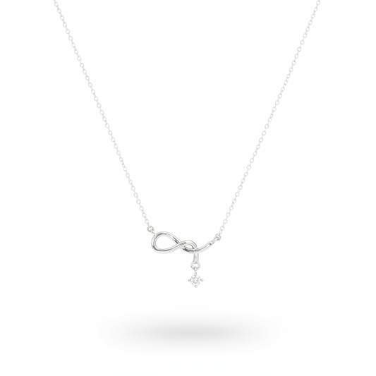 Anantya 925 Sterling Silver Infinity Necklace