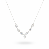 Pranaya 925 Sterling Silver Marquise Necklace