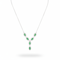 Vanya 925 Sterling Silver Green Zircon Necklace