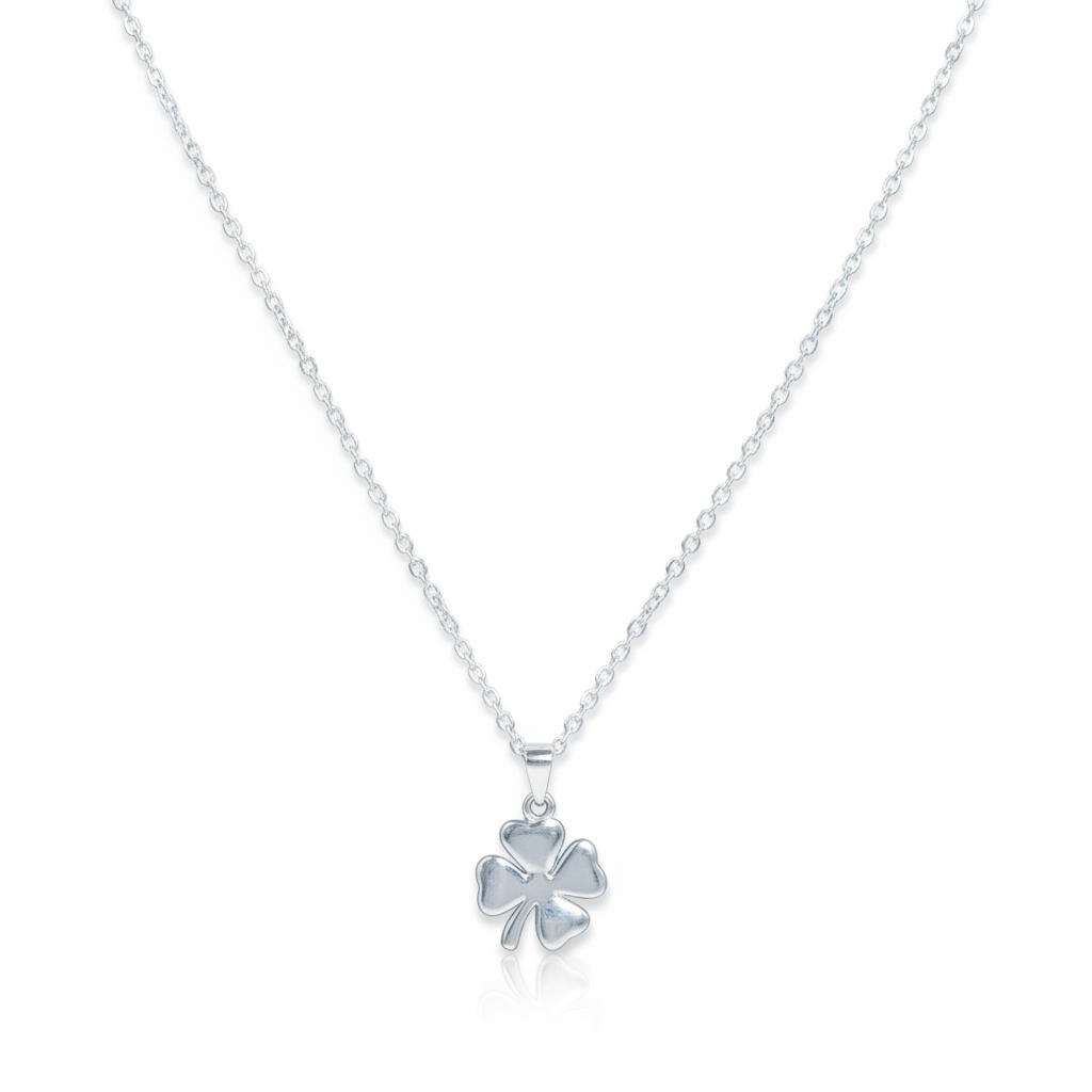 Subhika 925 Sterling Silver Clover Necklace