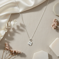 Subhika 925 Sterling Silver Clover Necklace