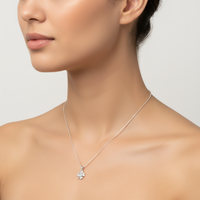 Subhika 925 Sterling Silver Clover Necklace