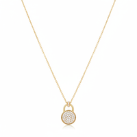 Sutrini 925 Sterling Silver Gold-Plated Lock Necklace
