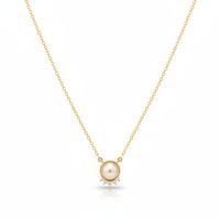Mrinalini 925 Sterling Silver Gold-Plated Pearl Necklace