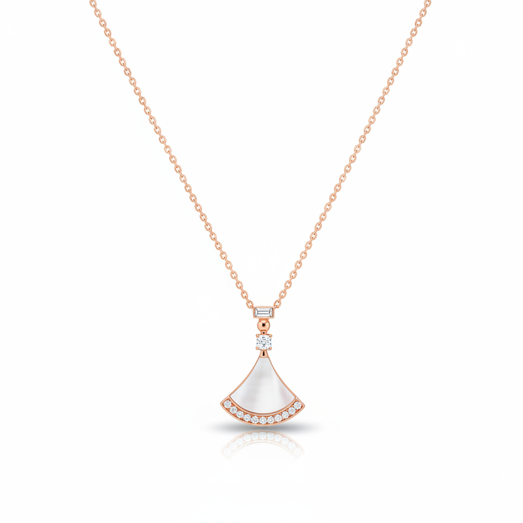Vaidehi 925 Sterling Silver Rose Gold-Plated Necklace