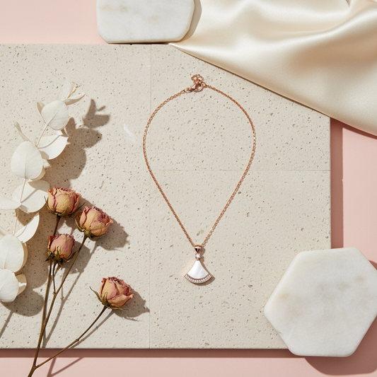 Vaidehi 925 Sterling Silver Rose Gold-Plated Necklace