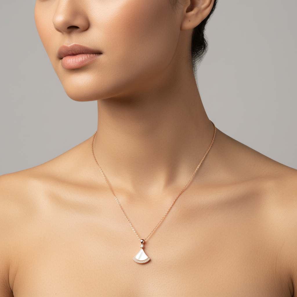 Vaidehi 925 Sterling Silver Rose Gold-Plated Necklace