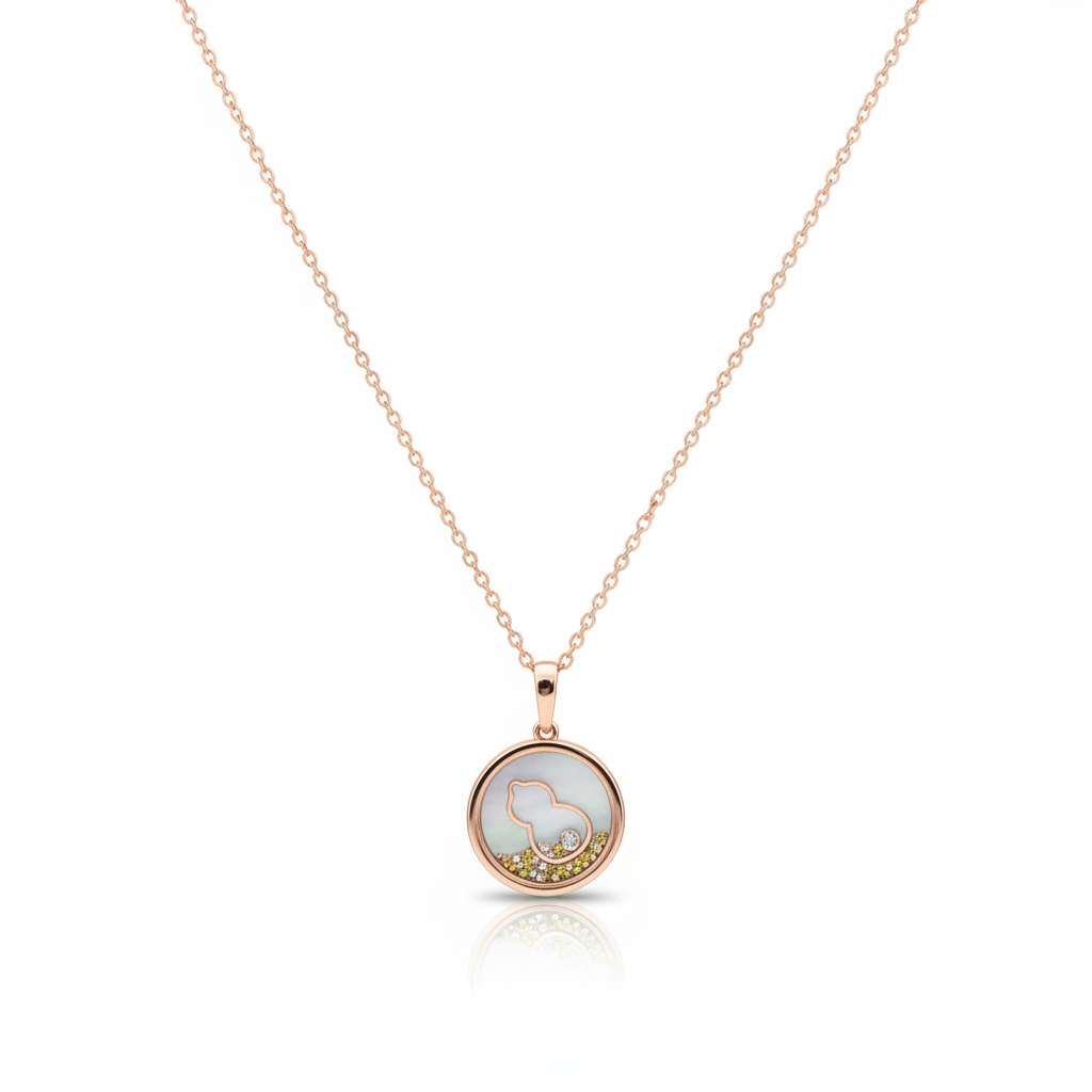 Prerna 925 Sterling Silver Rose Gold-Plated Necklace