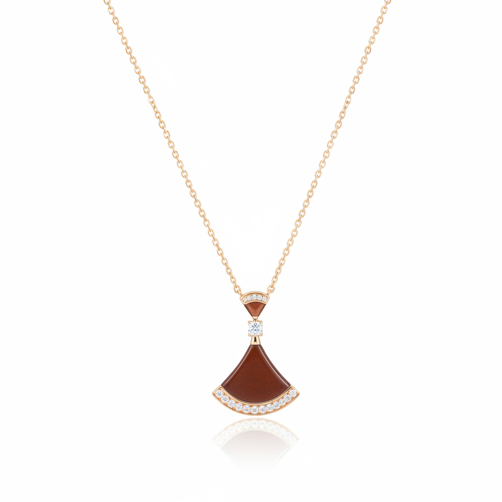Ruhani 925 Sterling Silver Rose Gold-Plated Necklace