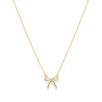 Bandhika 925 Sterling Silver Gold-Plated Bow Necklace