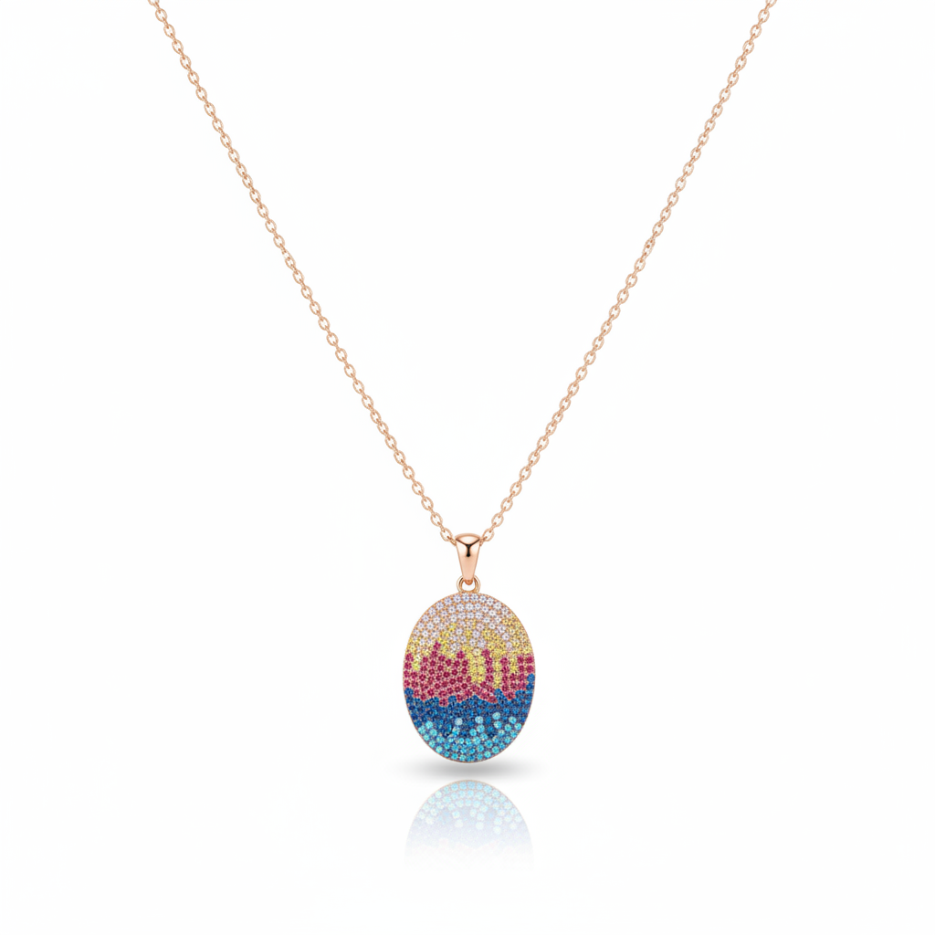 Aarunya 925 Sterling Silver Rose Gold-Plated Necklace