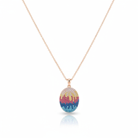 Aarunya 925 Sterling Silver Rose Gold-Plated Necklace