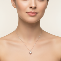 Kanika 925 Sterling Silver Floral Pendant Necklace