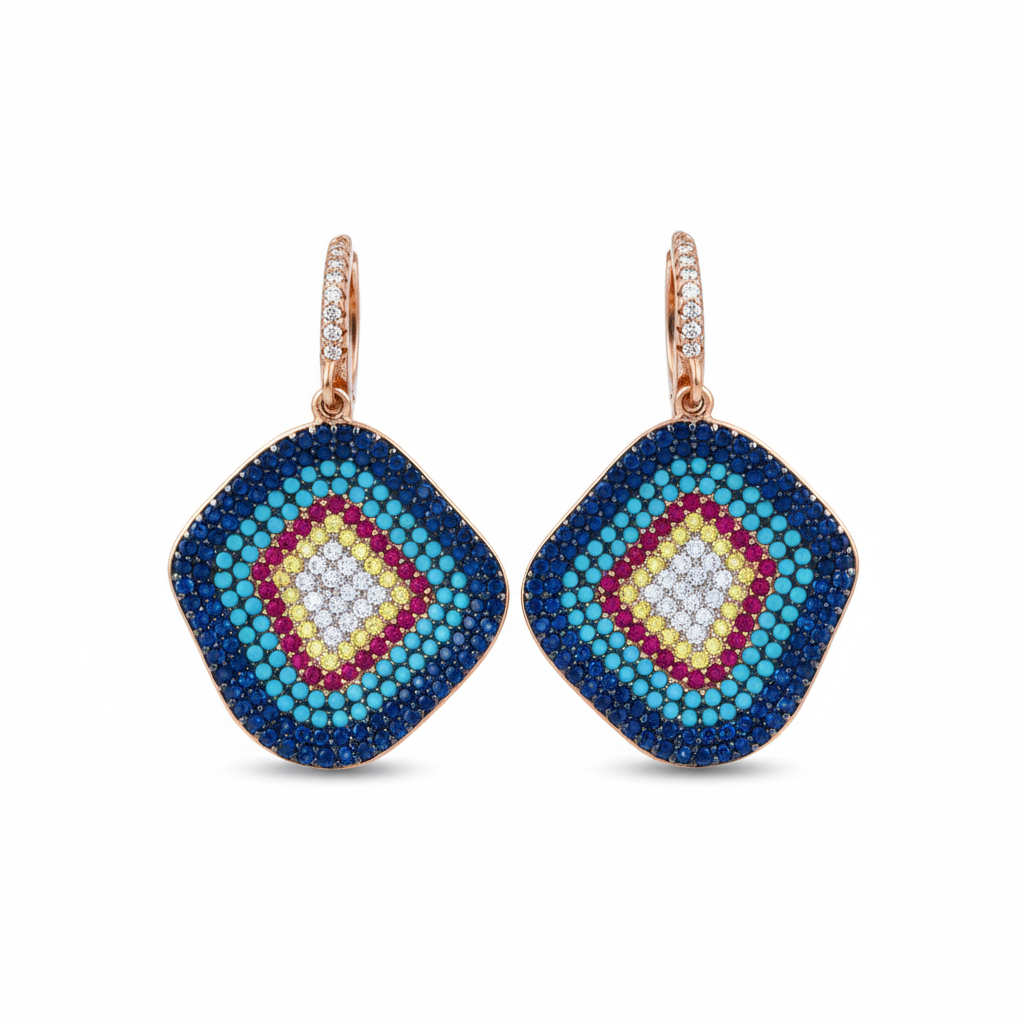 Spectrum Mosaic Drop Earrings