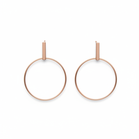 Aurora Minimal Rose-Gold Hoops