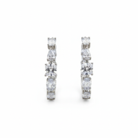 Luxe Radiant Zircon Hoop Earrings