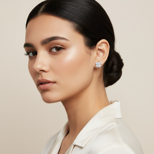 Blooming Star Zircon Stud Earrings