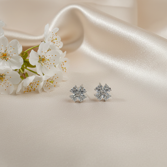 Blooming Star Zircon Stud Earrings