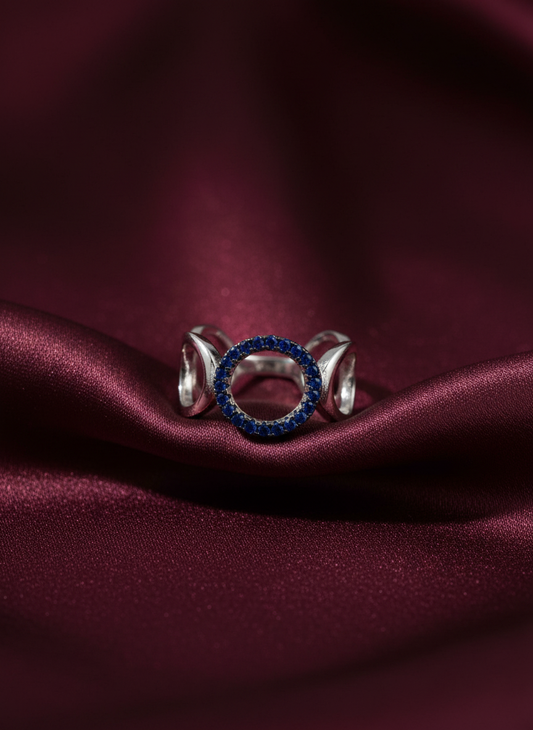 Azure Aura Open Circle Ring