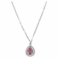 Gleaming Pink Gemstone Necklace For Women