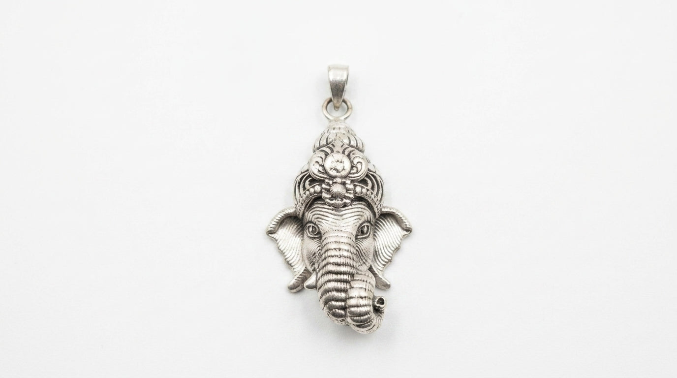Divine Ganesha 925 Sterling Silver Pendant